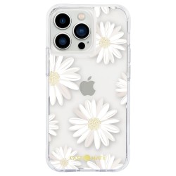Husa Case Mate Tough Print glitter daisies Apple iPhone 13 Pro, transparent